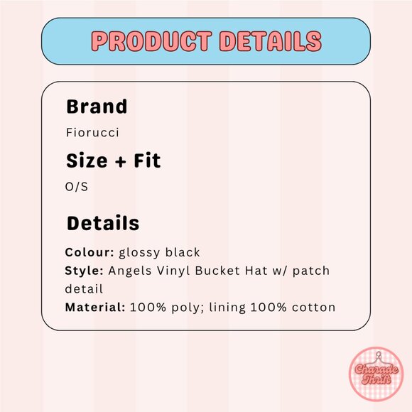 Fiorucci Angels Vinyl Bucket Hat - Picture 3 of 3